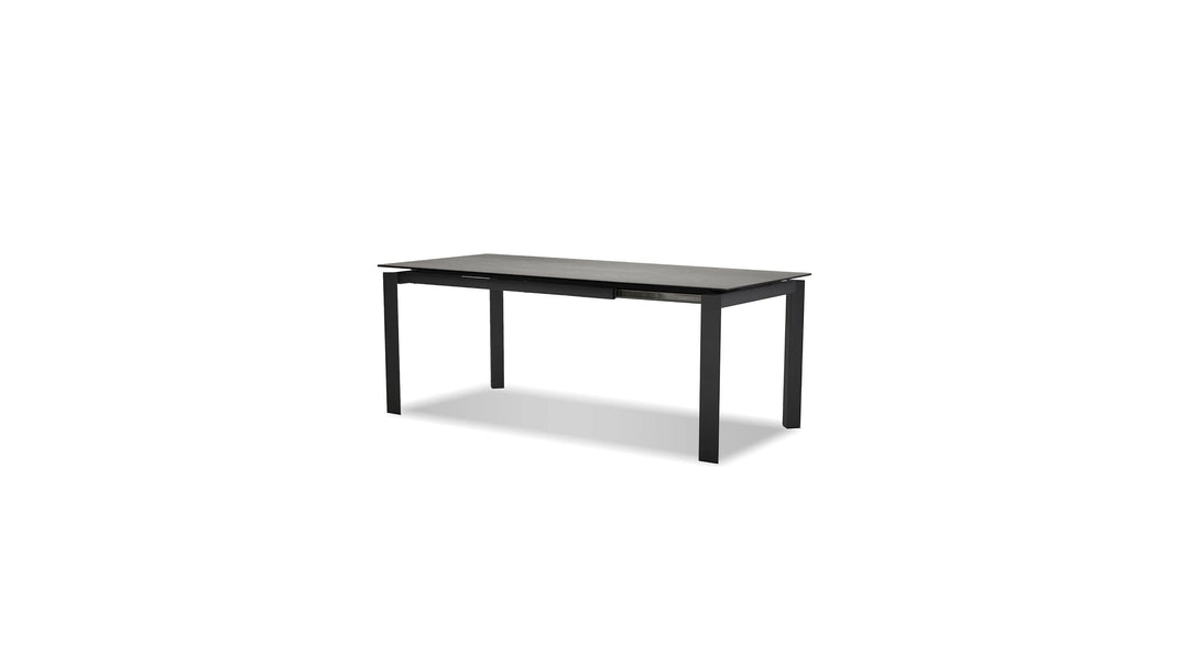CASPER Dining Table in Grey on Black by Mobital product view