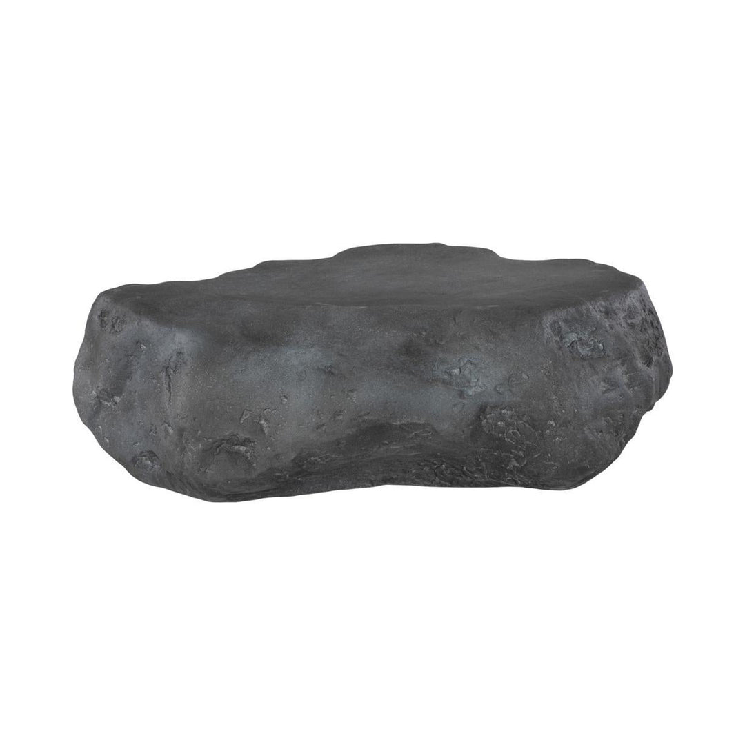 Cast Boulder Coffee Table, Charcoal Stone, Small by Phillips Collection — centered product view