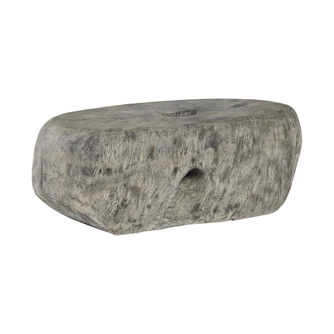 Cast Organic River Stone Coffee Table, Resin, Faux Gray Stone by Phillips Collection — centered product view