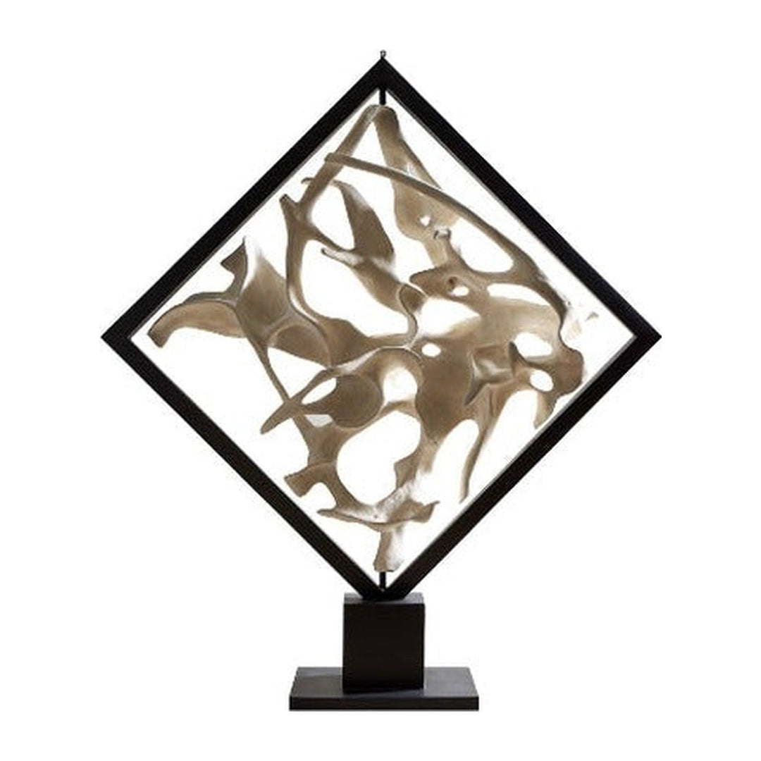 Cast Revolving Diamond Sculpture Bleached Phillips Collection