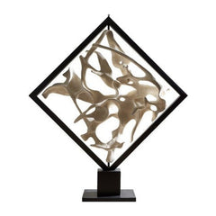 Cast Revolving Diamond Sculpture Bleached Phillips Collection