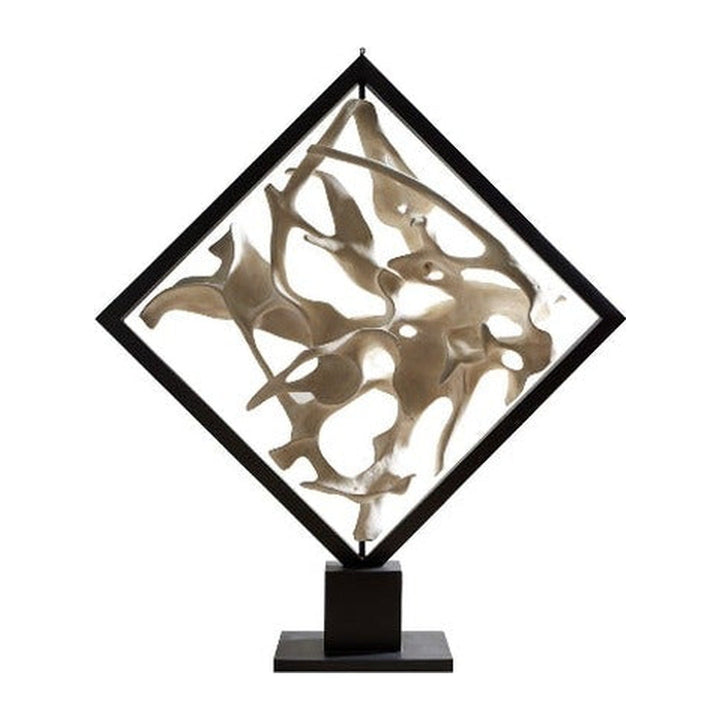 Cast Revolving Diamond Sculpture Bleached Phillips Collection