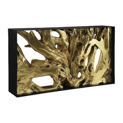 Cast Root Metal Framed Console , Gold Leaf, Small Phillips Collection