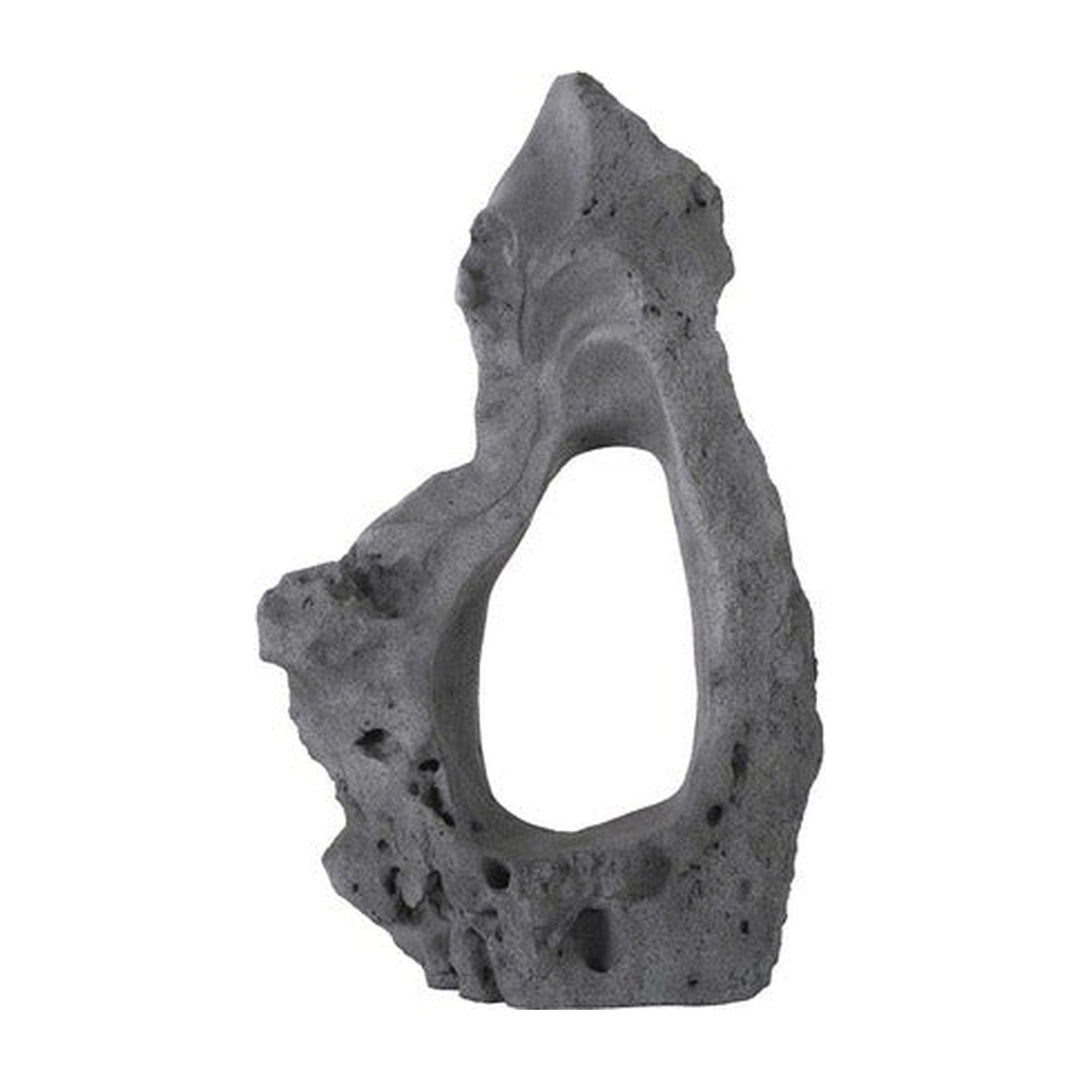 Colossal Cast Stone Sculpture Single Hole, Charcoal Stone Phillips Collection