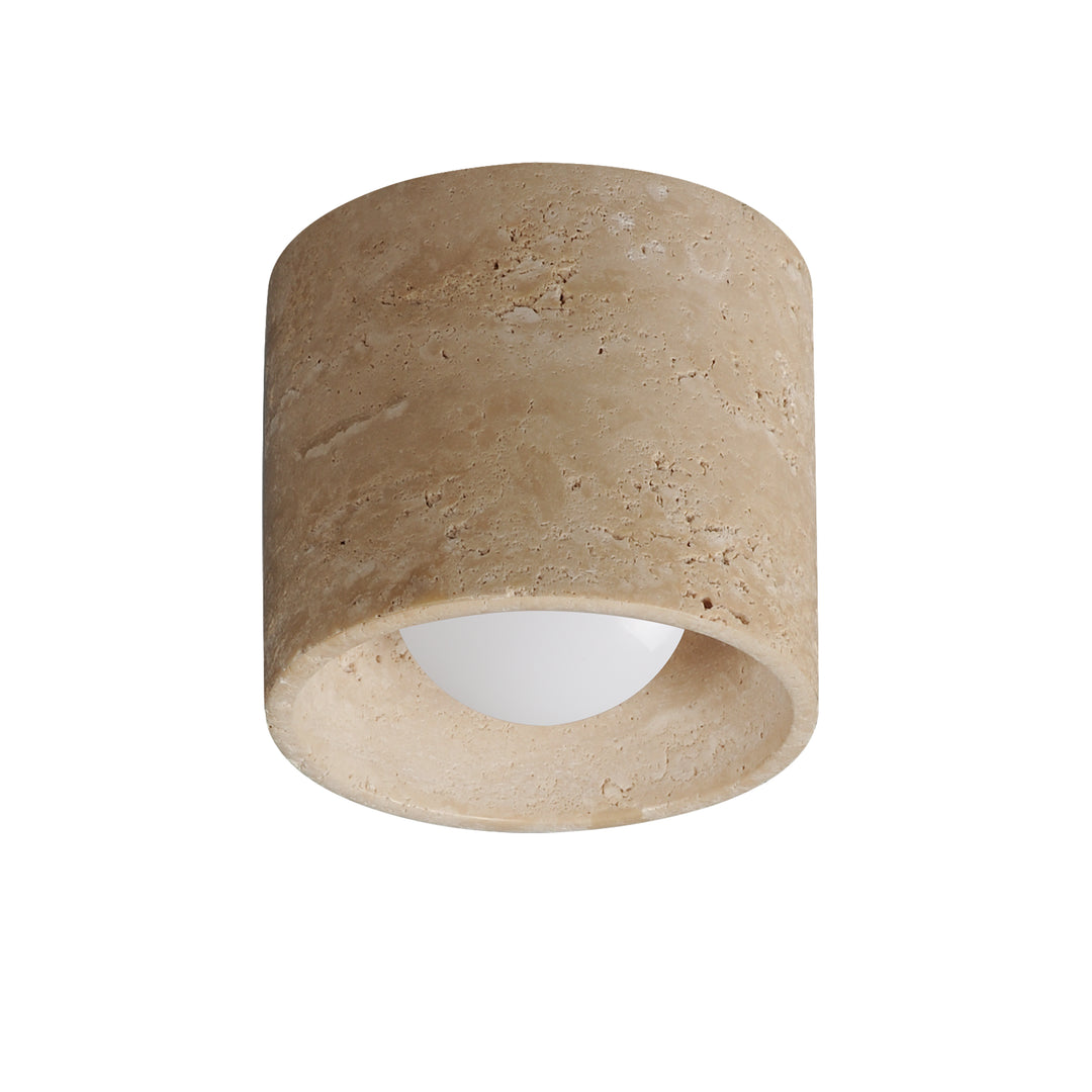 Cava LED Surface Mount by ET2 Lighting in Travertine, front view