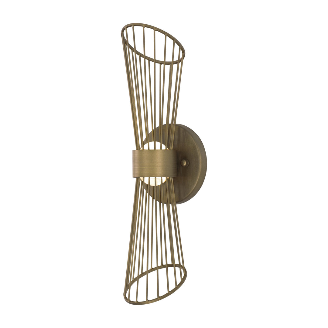 Zeta LED Wall Sconce by Studio M Lighting in Natural Aged Brass
