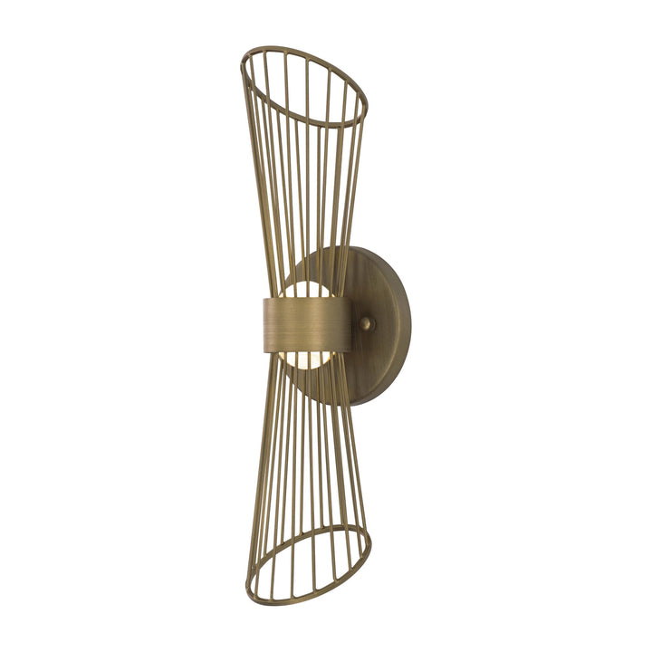 Zeta LED Wall Sconce by Studio M Lighting in Natural Aged Brass