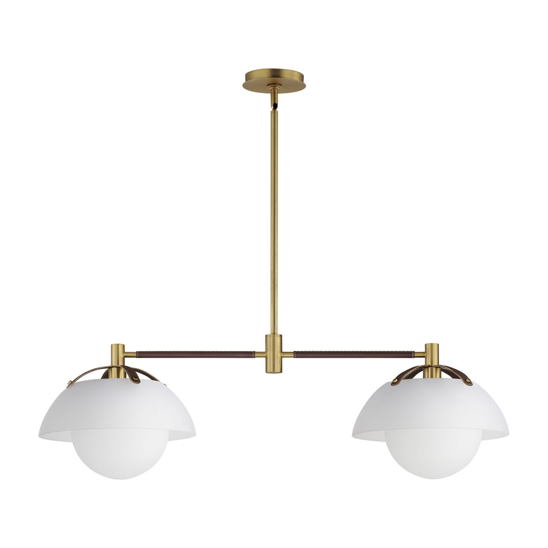 Domain 2-Light Pendant by Studio M Lighting in Natural Aged Brass