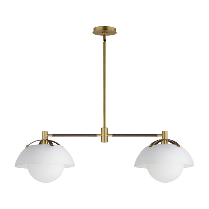 Domain 2-Light Pendant by Studio M Lighting in Natural Aged Brass