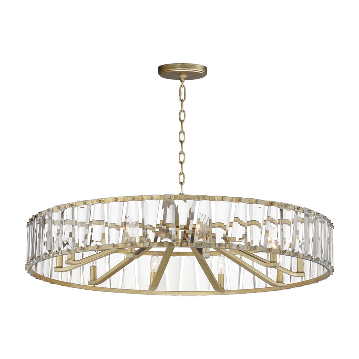 Odeon 10-Light Chandelier by Studio M Lighting in Golden Silver
