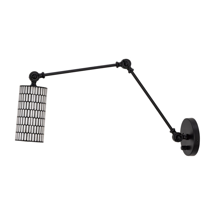 Shaka 1-Light Swing Arm Wall Sconce by Studio M Lighting in Black / White