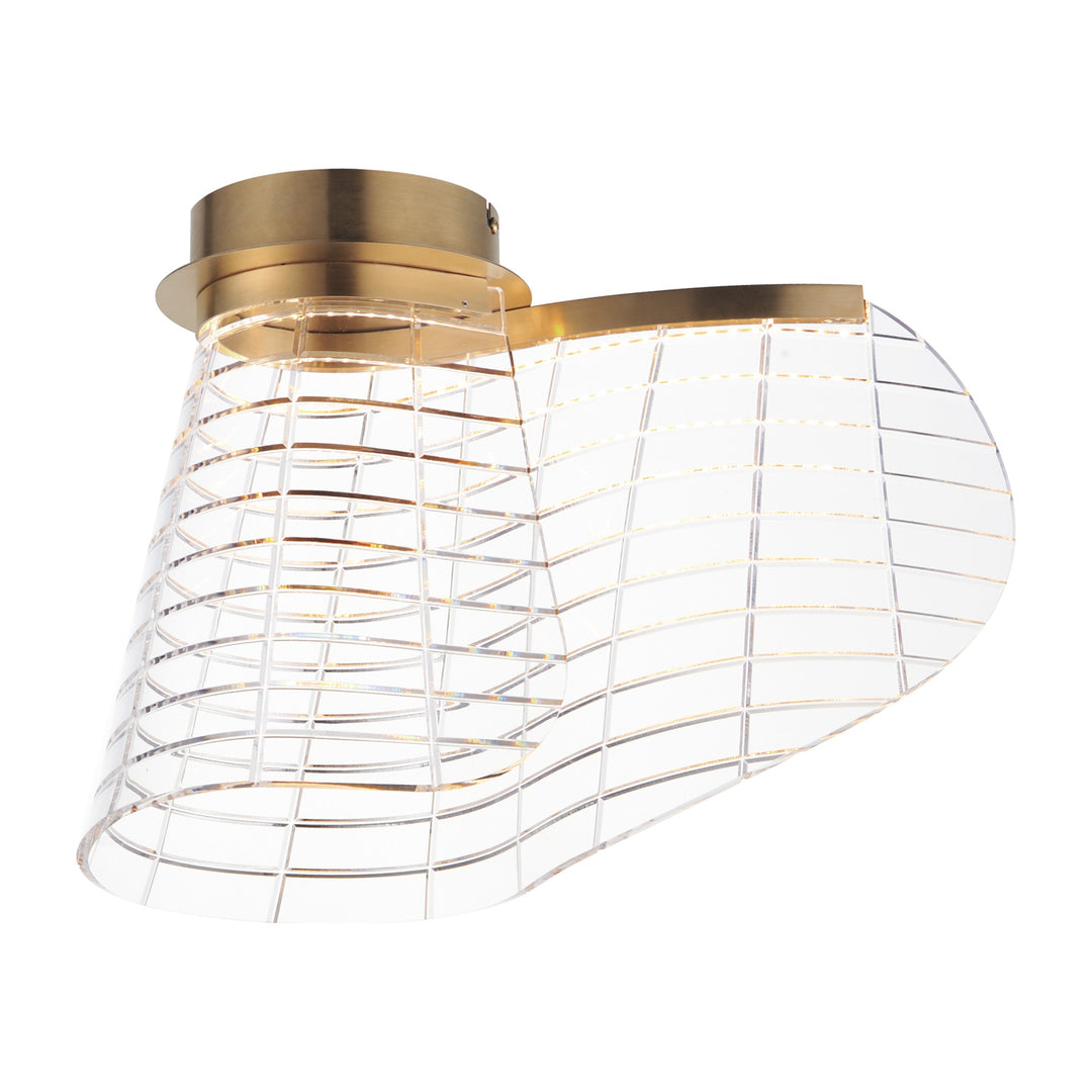 Tartan LED Flush Mount by Studio M Lighting in Brushed Champagne