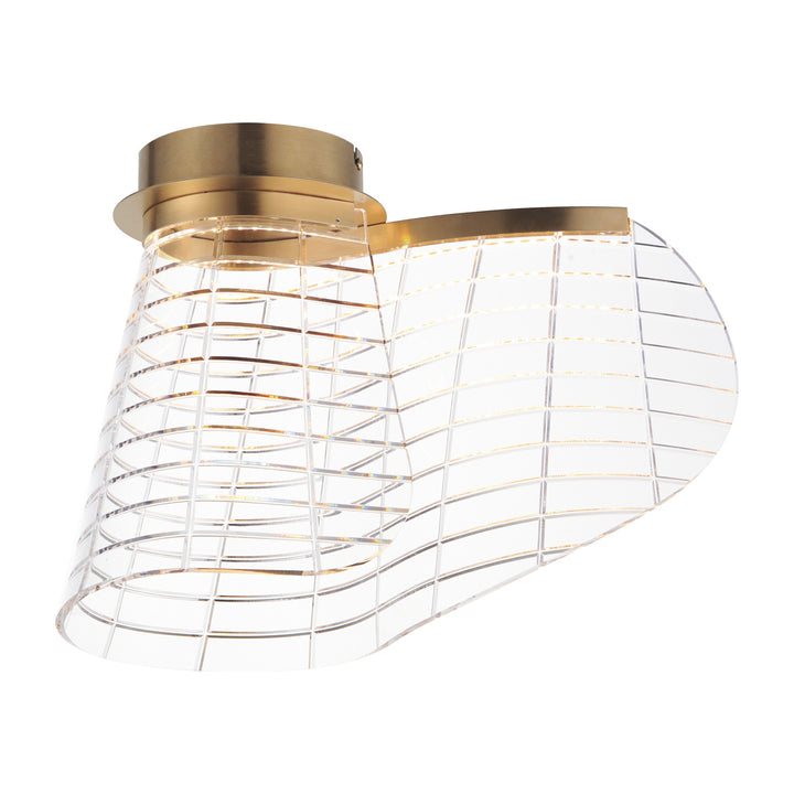 Tartan LED Flush Mount by Studio M Lighting in Brushed Champagne