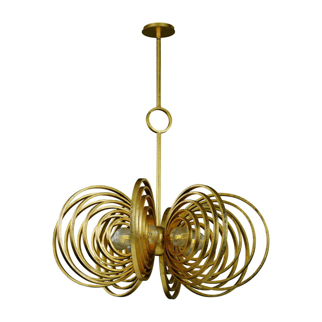 Frequency 8-Light Pendant by Studio M Lighting in Gold Leaf