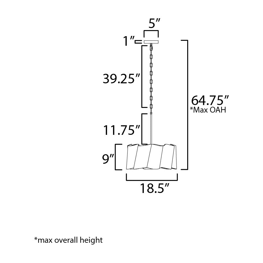 Curtain Call Pendant by Studio M Lighting – line drawing