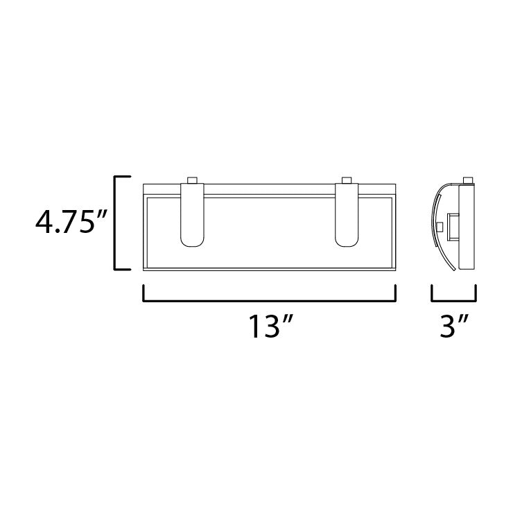 Clutch 13 LED Bath Vanity by Studio M Lighting – line drawing