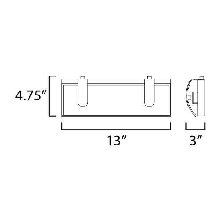 Clutch 13 LED Bath Vanity by Studio M Lighting – line drawing