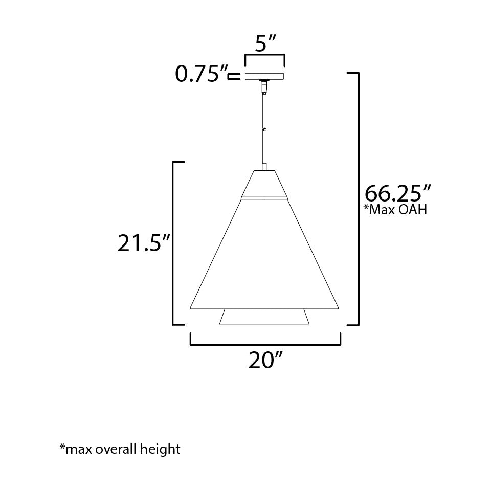 Sumatra 20 Pendant by Studio M Lighting – line drawing