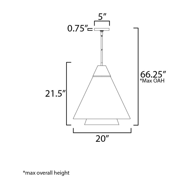 Sumatra 20 Pendant by Studio M Lighting – line drawing