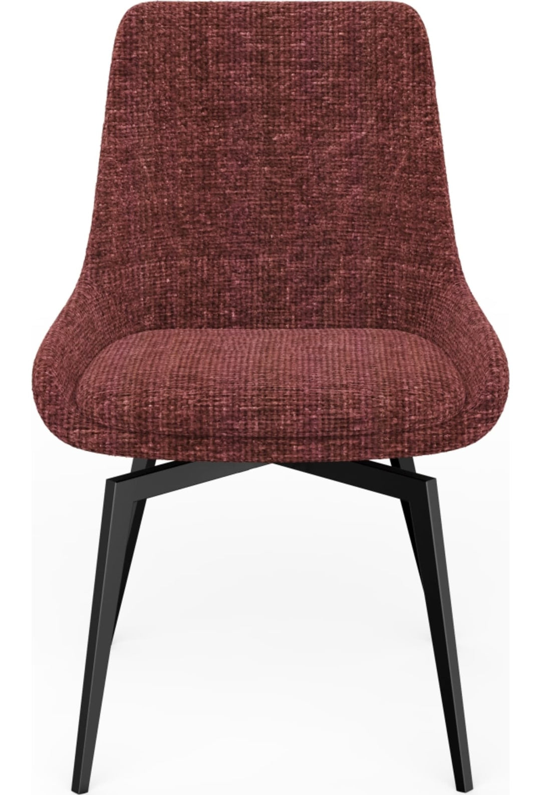 CEO Swivel Upholstered Dining Chair in Cherry — product view on a white background