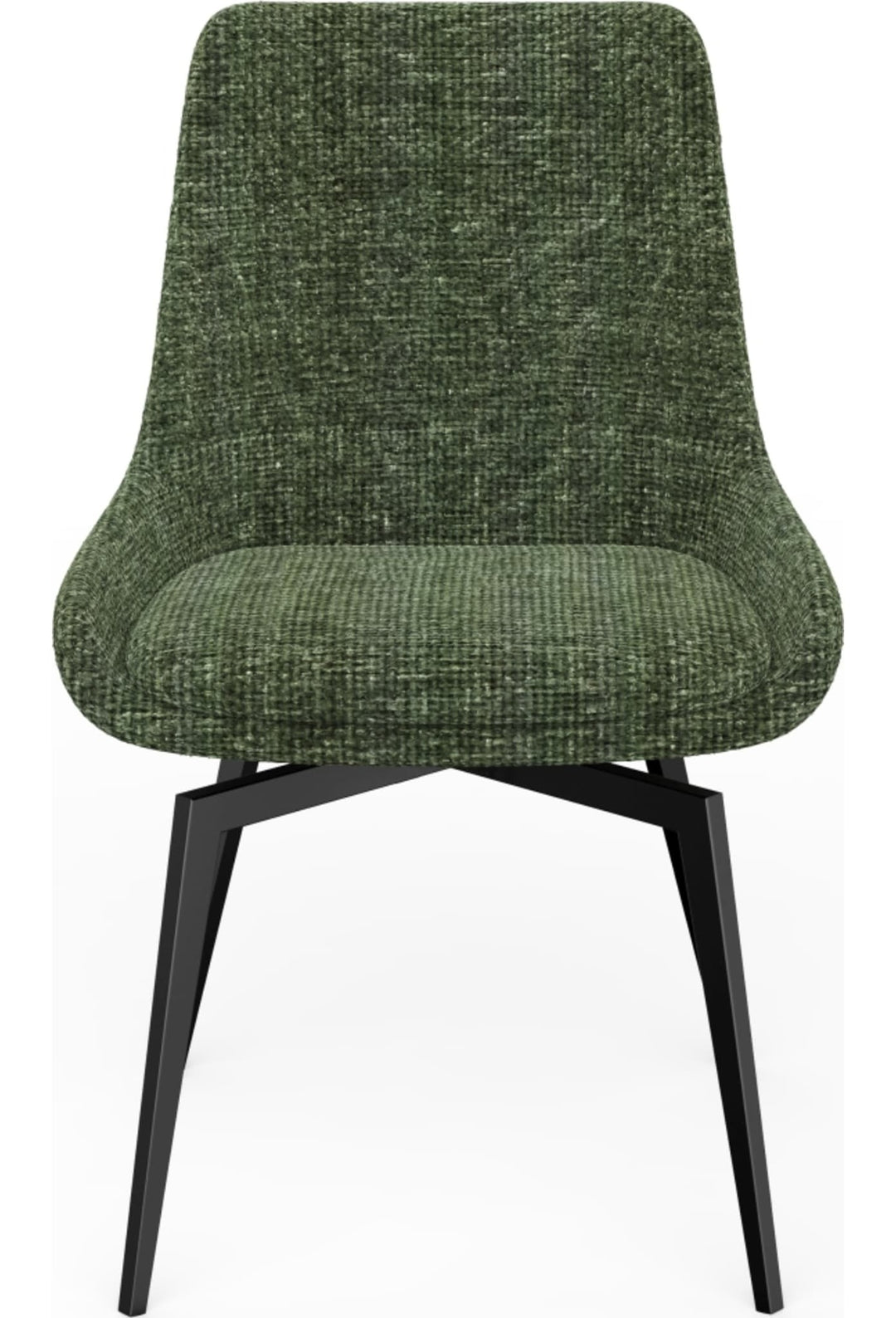 CEO Swivel Upholstered Dining Chair in Olive — product view on a white background