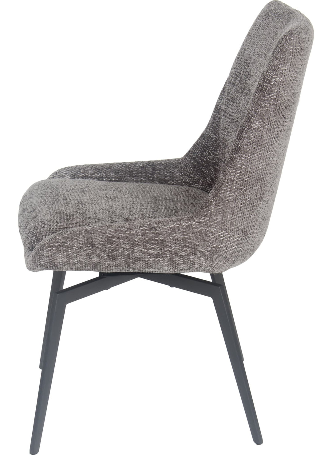 CEO Swivel Upholstered Dining Chair in Oyster — product view on a white background