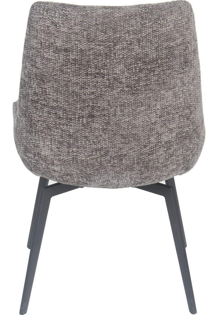 CEO Swivel Upholstered Dining Chair in Oyster — product view on a white background