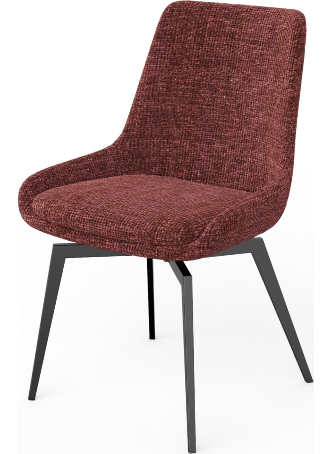 CEO Swivel Upholstered Dining Chair in Cherry — product view on a white background