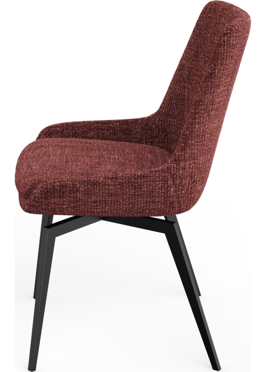 CEO Swivel Upholstered Dining Chair in Cherry — product view on a white background