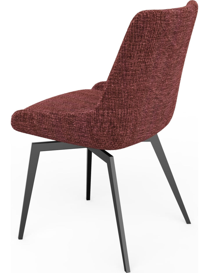 CEO Swivel Upholstered Dining Chair in Cherry — product view on a white background