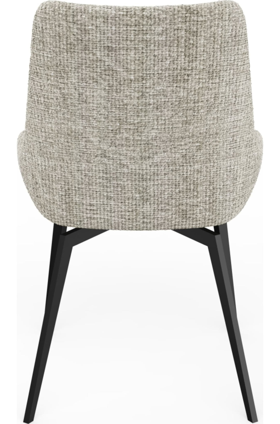 CEO Swivel Upholstered Dining Chair in Beige — product view on a white background