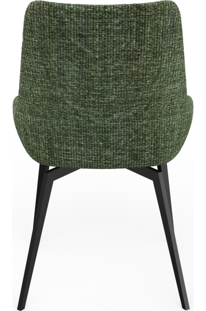 CEO Swivel Upholstered Dining Chair in Olive — product view on a white background