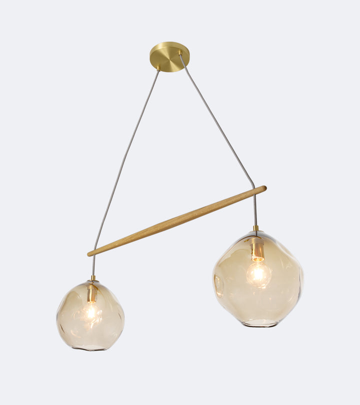 Cerno Linea Selva chandelier side view