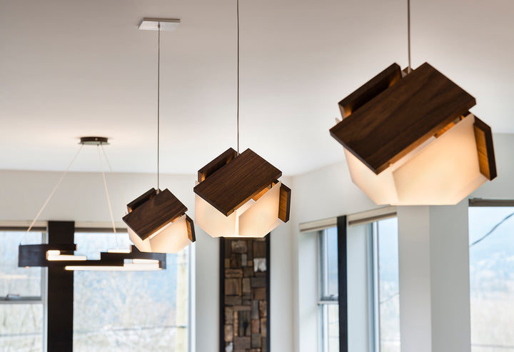 Cerno Mica S pendants installed in a modern interior