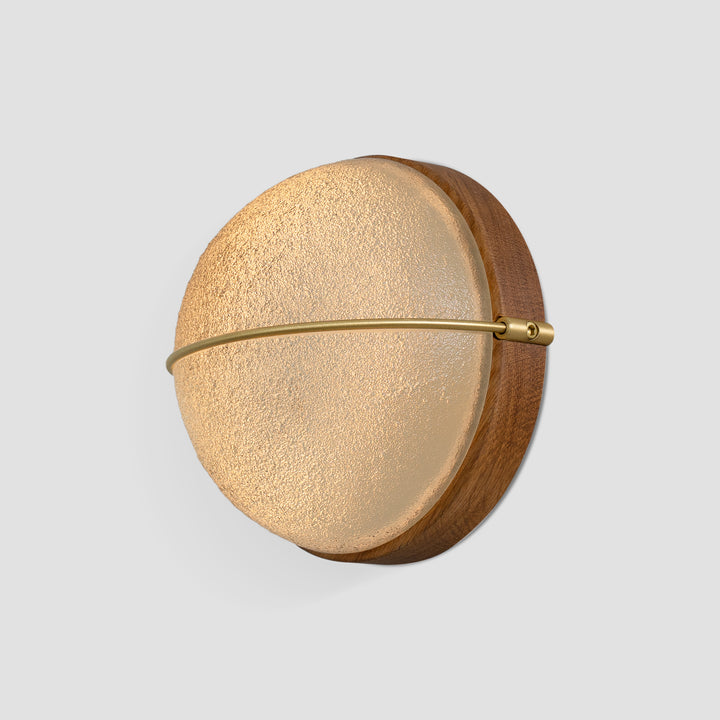 Cerno Sona Sconce satin brushed brass with white oak