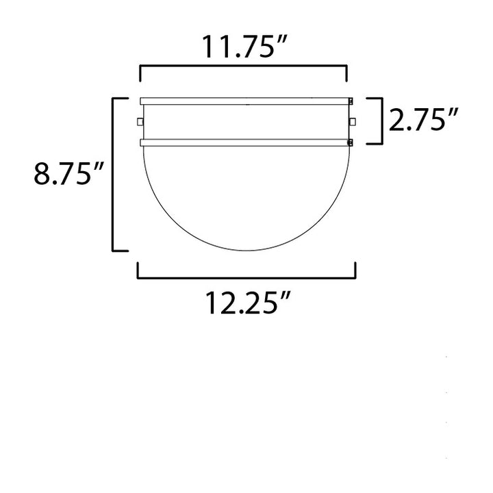 Duke 1-Light Flush Mount by Studio M Lighting – line drawing