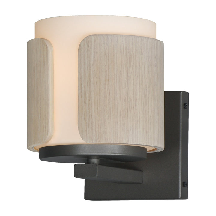 Draughtsman Wall Sconce by Studio M Lighting in Natural Wood/Charcoal