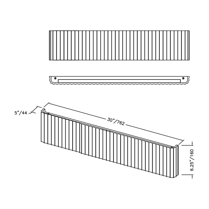 Delphi 30 LED Wall Sconce by Studio M Lighting – line drawing
