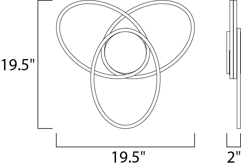 Hollis 2-Light Sconce by Studio M Lighting – line drawing
