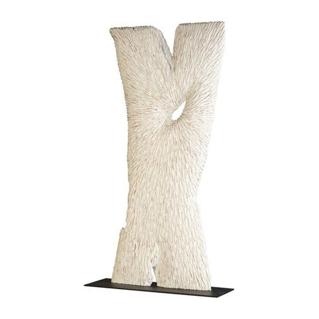 Chainsaw Sculpture on Stand White/Gold Phillips Collection