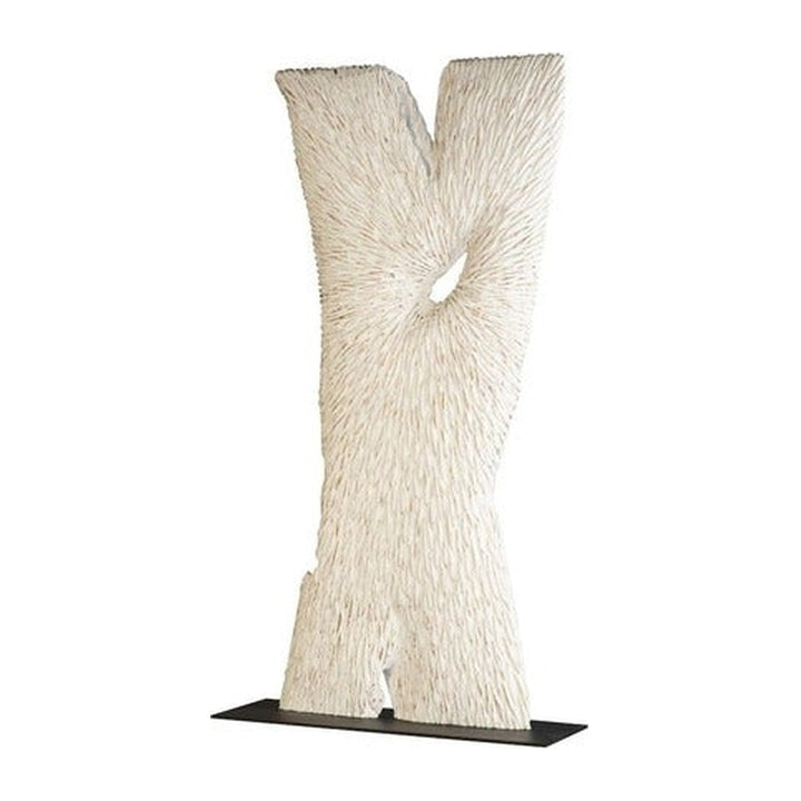 Chainsaw Sculpture on Stand White/Gold Phillips Collection