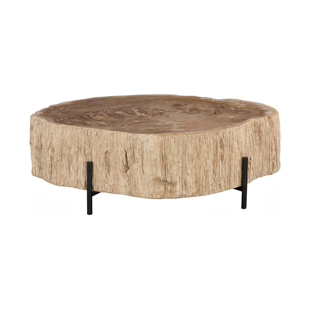 Chaka Petrified Coffee Table with Black Legs by Phillips Collection — centered product view