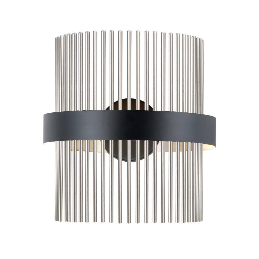 Chimes 5CCT Select Wall Sconce by ET2 Lighting in Black / Satin Nickel finish