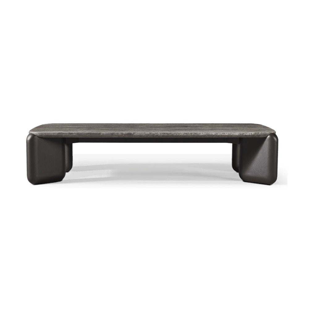 Chloe Aluminum Rectangle Coffee Table by Harbour Outdoor — full product view