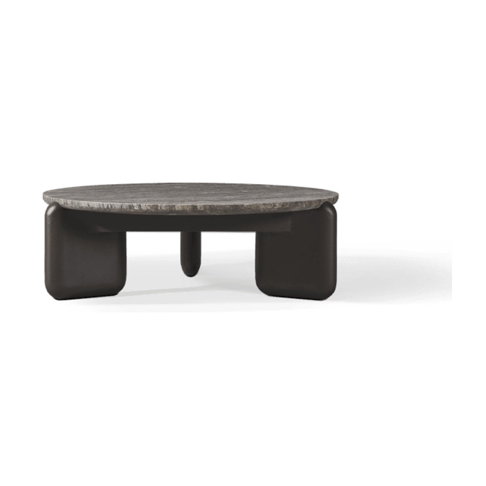 Chloe Aluminum Round Coffee Table by Harbour Outdoor — full product view