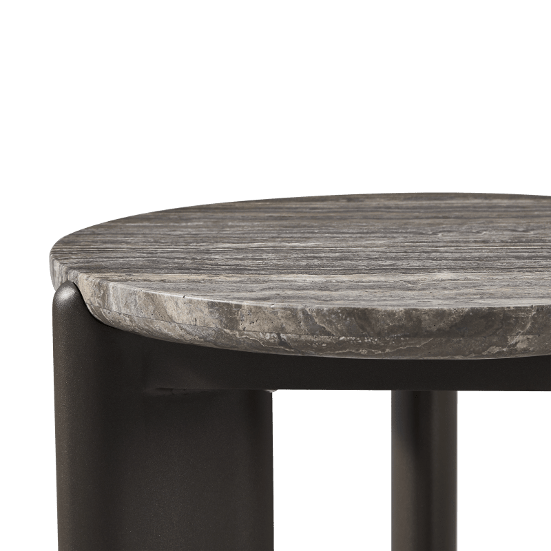 Chloe Aluminum Round Side Table Outdoor Side Tables Harbour Outdoor