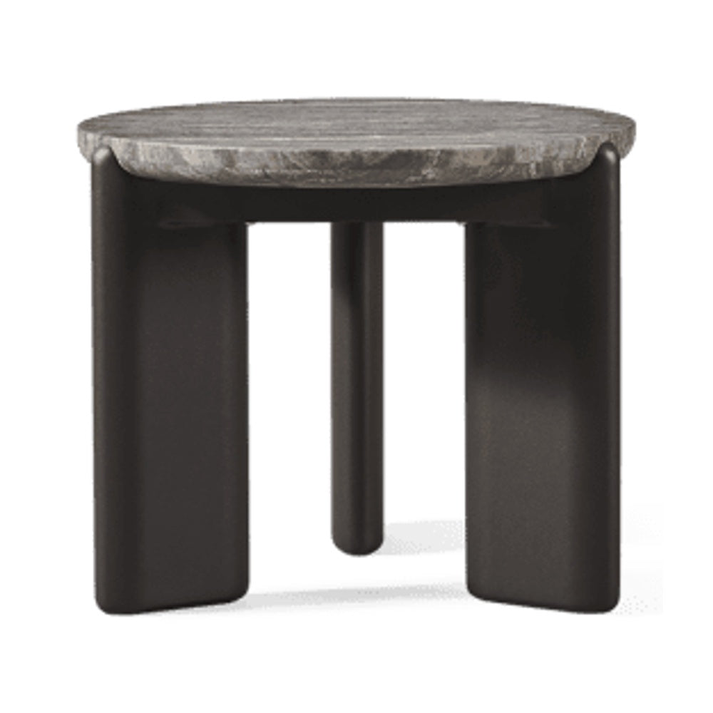 Chloe Aluminum Round Side Table by Harbour Outdoor — full product view