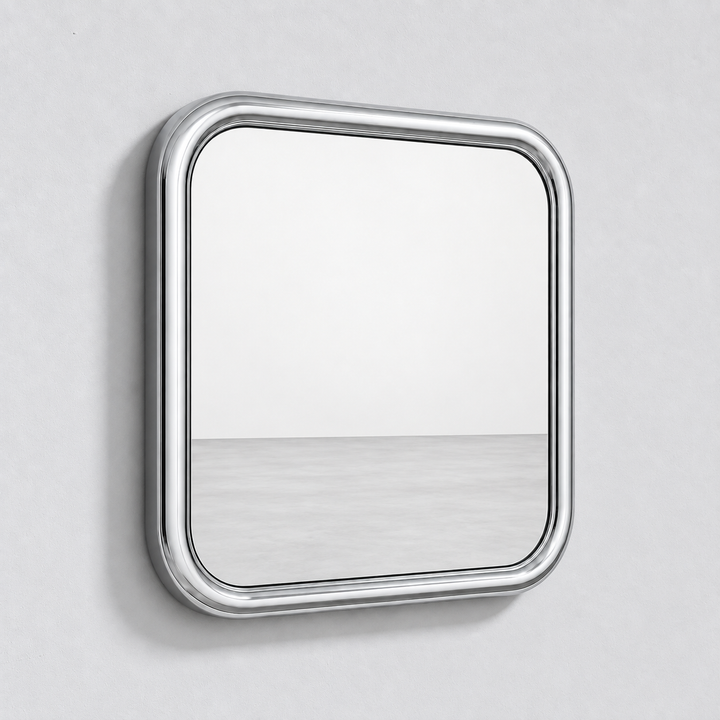 Chrome Bold Square Mirror by Interior Moderna - view 2