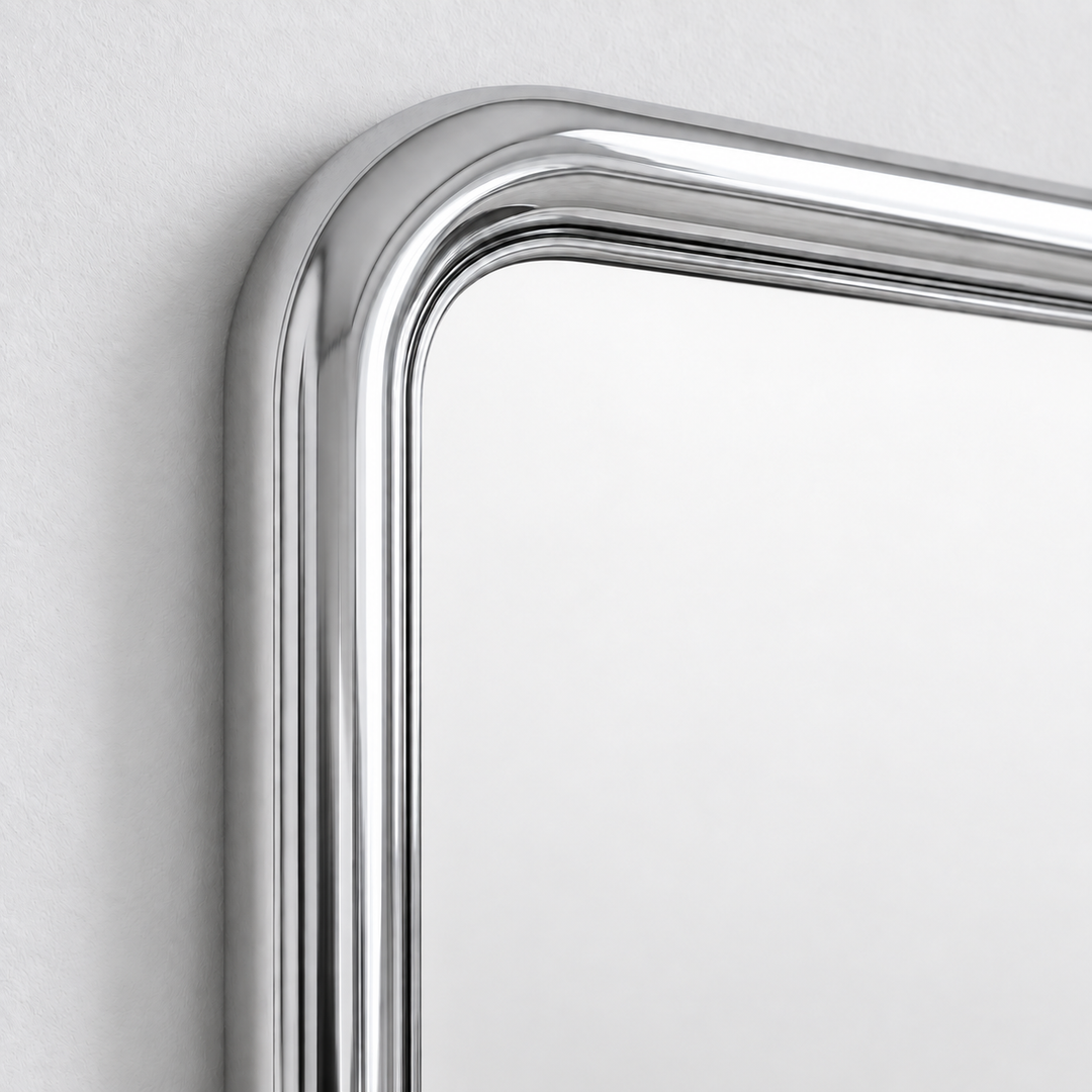 Chrome Bold Square Mirror by Interior Moderna - view 3
