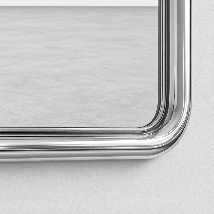 Chrome Bold Square Mirror by Interior Moderna - view 4